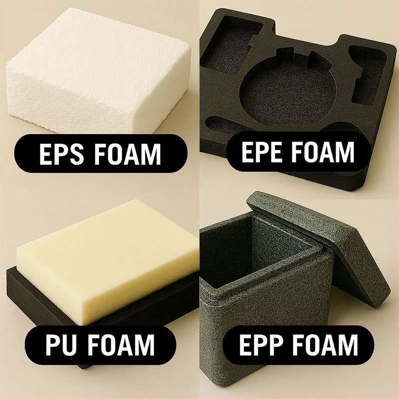 Types of Packaging Foam: EPS vs. EPE vs. PU vs. EPP